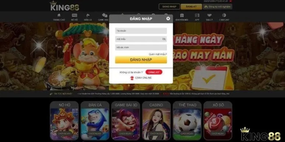 Hướng dẫn đăng nhập King88